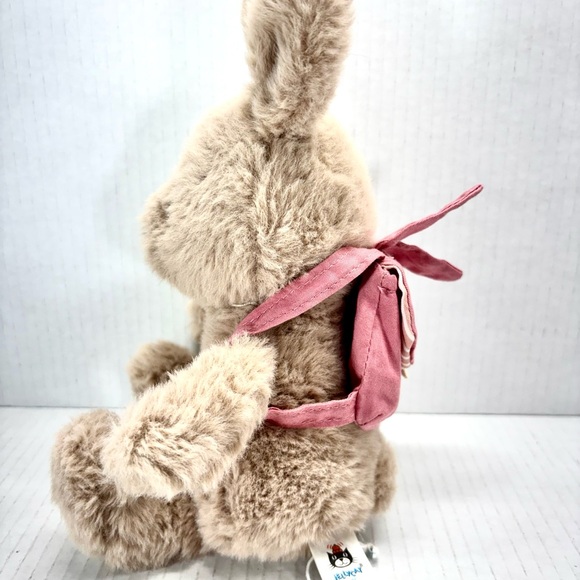 Jellycat Pink Backpack Tan Bunny Plush Stuffed Animal 12" Soft - Picture 2 of 6